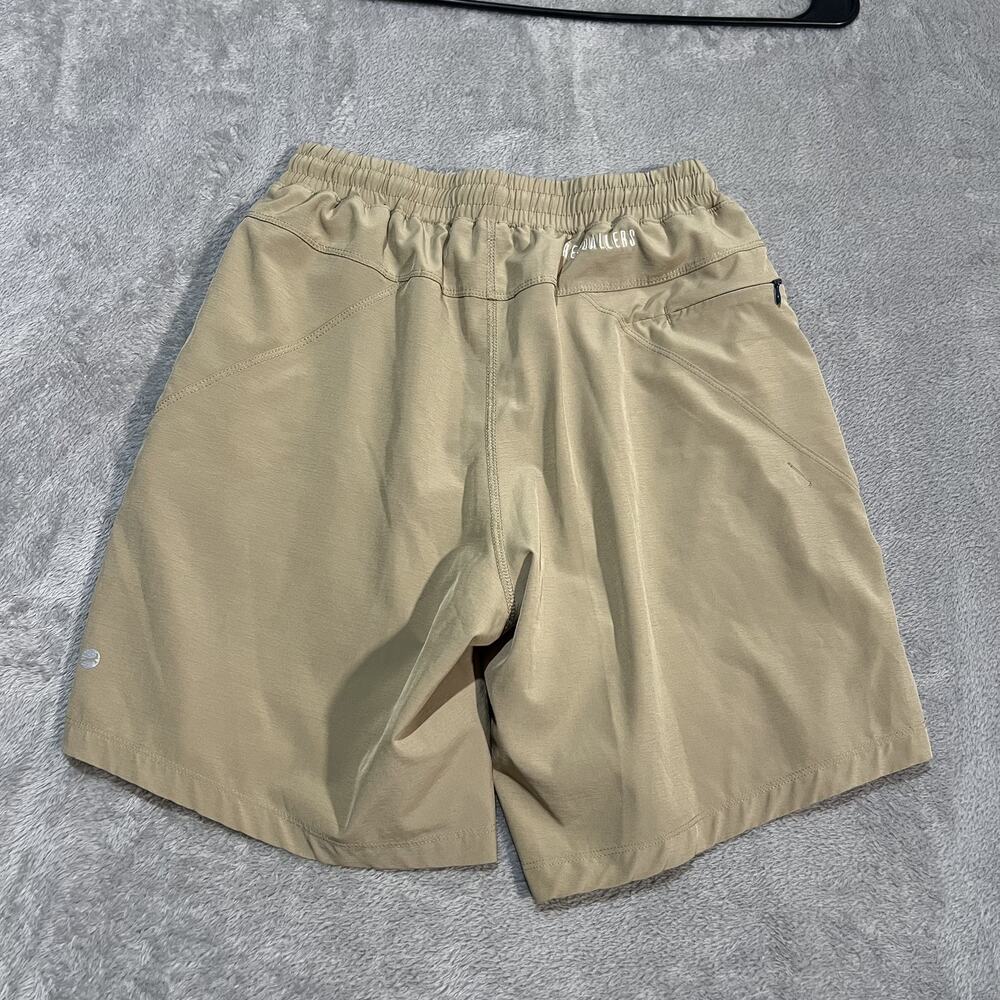 Freeballers Shorts Mens Medium Khaki Tan Lined Athletic Performance Zip Pocket - Picture 5 of 10